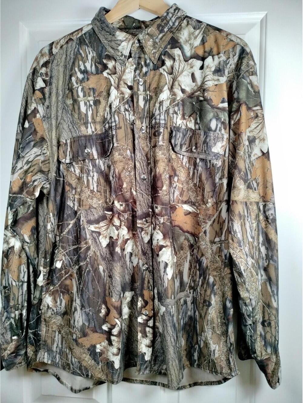 Vintage Duxbak Mossy Oak Break-Up Camo Hunting Shirt XL Button Down Gorpcore